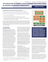 The Evolution of Power System Planning with High Levels of Variable Renewable Generation