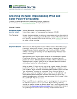 Transcript - An Introduction to Wind and Solar Forecasting