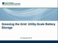 Greening the Grid: Utility-Scale Battery Storage